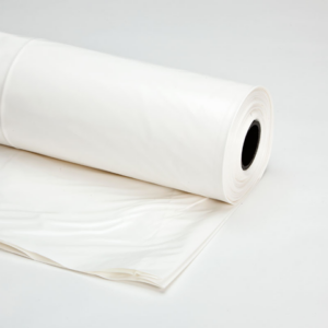 PE folie krimp wit 0,12 gevouwen 50m x 6m